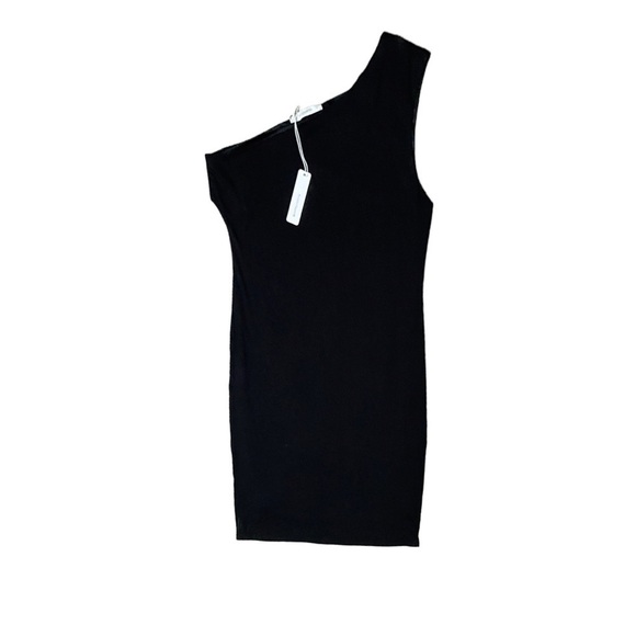 Six FIFTY One Shoulder Black Mini Dress Size Large NWT - Picture 5 of 12